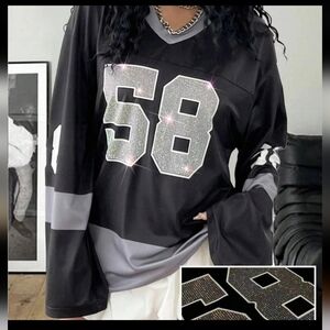 M Oversized Long Sleeve Athletic Style Jersey